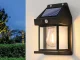 Solar Lamp with Motion and Dusk Sensor, Waterproof, 600lm, Black
