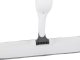 Flat mop with spray, rotating, 3 microfiber pads, white
