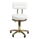 Cosmetic Stool AM-961, White/Gold