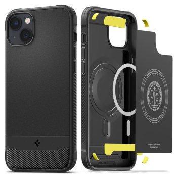 Apple iPhone 14 6.1'' Spigen Rugged Mag Magsafe Armor Case Cover, Black