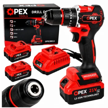 OPEX TOOLS OPX28011 Brushless Cordless Impact Drill 21V 50Nm 2x 3.0Ah