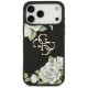 Guess Grained Roses & Big 4G Logo Phone Case Cover iPhone 17 Pro Max - black