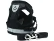 Soft Harness with Leash for Dogs and Cats, Reflective, Black, XS