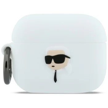 Karl Lagerfeld Silicone Karl Head 3D Case for AirPods Pro 3, White