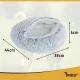 Purlov 26583 Plush Pet Bed for Cats and Small Dogs, S, Grey