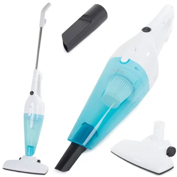 2-in-1 Bagless Upright Handheld Vacuum Cleaner HEPA 600W White-Blue