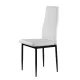 Modern Dining Chairs Set of 4 High Back Eco-Leather ModernHome, White