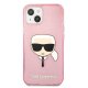 Karl Lagerfeld iPhone 13 mini Case Glitter Karl\'s Head, Pink
