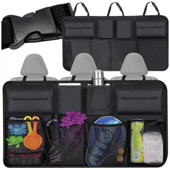 Car Seat Back and Trunk Organizer with Pockets, 88x45 cm