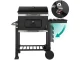 Charcoal Garden Grill with Lid, Two Grates and Thermometer