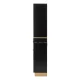 Hairdressing Workstation Gabbiano Totem, Black with Gold Accents