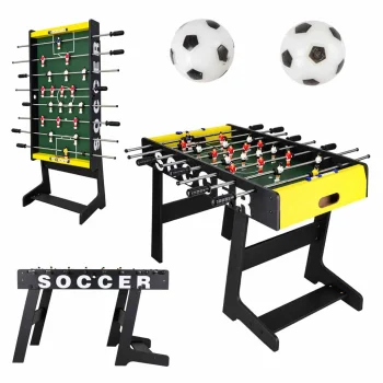 Foldable Foosball Table Football, 120 x 80 x 60.5 cm