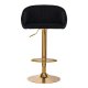 4Rico Bar Stool QS-B16g, Black Velvet