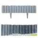 Decorative Lawn Edging WOOD 58 × 12.5 cm, Light Grey