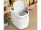 Mini Trash Can with Flip Lid, 2L, White