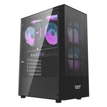 Darkflash A290 Computer Case with 3 Fans, Black