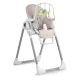 Nukido Belo Convertible High Chair with Recliner and Toy Bar, Grey