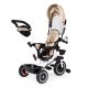 ECOTOYS 3-in-1 Kids Tricycle with 360° Rotating Seat, Beige