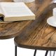 Industrial Nesting Coffee Table Set of 2, Rustic Brown