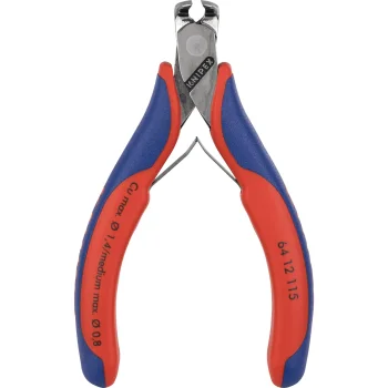 KNIPEX 64 12 115 elektronikos galinio kirpimo replės 115 mm, raudona/mėlyna