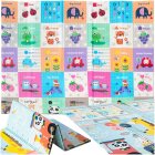 Double-sided Foldable Foam Play Mat Pad Rug for Kids, Words/Giraffe, 198x179cm