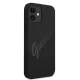 Guess iPhone 12 mini Case Silicone Vintage Script, Black