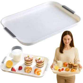 Plastic Kitchen Serving Tray, 36.5x24.5 cm