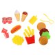 Kids Kitchen Playset in a Suitcase: Portable Fast Food Toy with Burgers and Fries