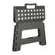 Folding Anti-slip Step Stool for Kitchen or Bathroom, 22cm, Dark gray