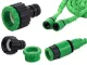 Expandable Garden Hose Set with Spray Gun 5-15m, Green