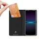 Sony Xperia 1 V DUX DUCIS Skin Pro Auto-absorbed Leather Cell Phone Case Cover, Black