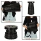 Folding Telescopic Camping Stool Black 200kg