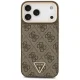 Guess 4G Triangle Logo & Big Strap Metal Buttons MagSafe Phone Case Cover iPhone 17 Pro Max - Brown