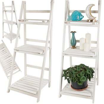 Wooden Flower Stand Three Shelves Plant Rack