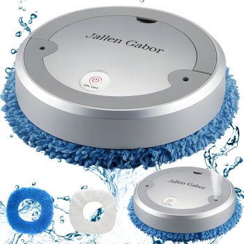 Cordless Robot Mop with UV Sterilization and Humidifier, Silver