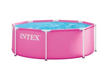 Intex 28290ND Round Frame Pool for Kids 244x76 cm, Pink