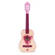 ECOTOYS Large Wooden Guitar for Kids, 6-String, Pink