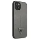 Guess Saffiano Triangle Logo Case for iPhone 14 Plus - Silver