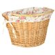 Wicker Front Bike Basket RALLEX Quick Release Click Mount, Floral