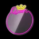 Forever Light Mirror LED Neon QUEEN, Warm White/Pink