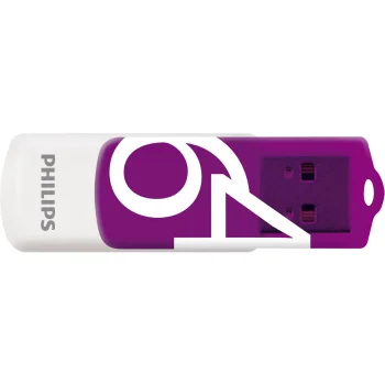 Philips Vivid Edition 64GB USB 2.0 Flash Drive, White and Purple