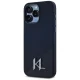 Karl Lagerfeld iPhone 15 Pro Max Case Silicone Shadow Metal Initial MagSafe, Black