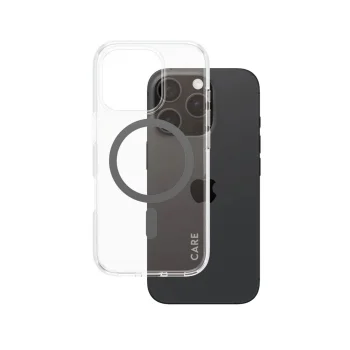 PanzerGlass 1346 CARE Flagship Case for iPhone 16 Pro, Transparent/Black