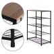 ModernHome Shoe Rack Organizer with Wood Top Shelf, 5-Tier Industrial Metal Stand