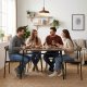 ModernHome MALMO 5 Piece Dining Set Industrial Kitchen Table and 4 Chairs