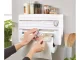 4-in-1 Kitchen Organizer and Foil/Paper Dispenser, White