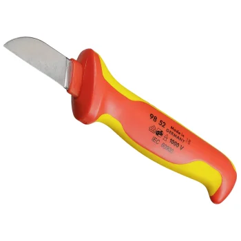 Cable Knife KNIPEX 98 52, 50 mm Blade, Red/Yellow