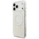 Guess IML Flowers Electro Pearl Strap MagSafe Case for iPhone 17 Pro Max, White