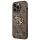 Guess 4G Big Metal Logo Case for iPhone 14 Pro Brown