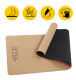 4Fizjo 1188 Non-Slip Cork Yoga Mat, 4 mm, Brown/Black